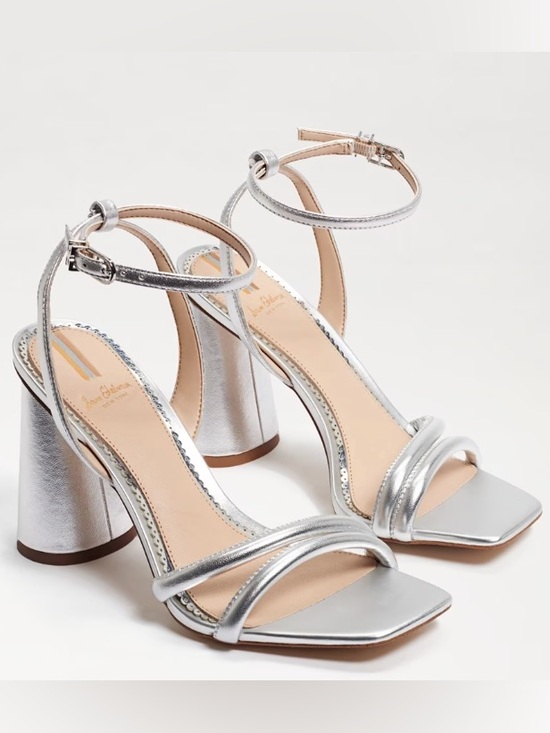 Sam Edelman Shoes - ♥️♥️ Sam Edelman Kia Block Heel Silver Metallic |  US 7M